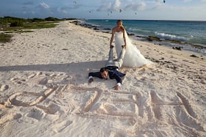 Bruiloft | Bruidsfotografie | Bruid en Bruidegom op Bonaire